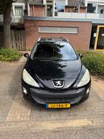 Peugeot 308 1.6 Hdif 68KW SW 2011 Zwart, Auto's, Voorwielaandrijving, 4 cilinders, 7 stoelen, Zwart