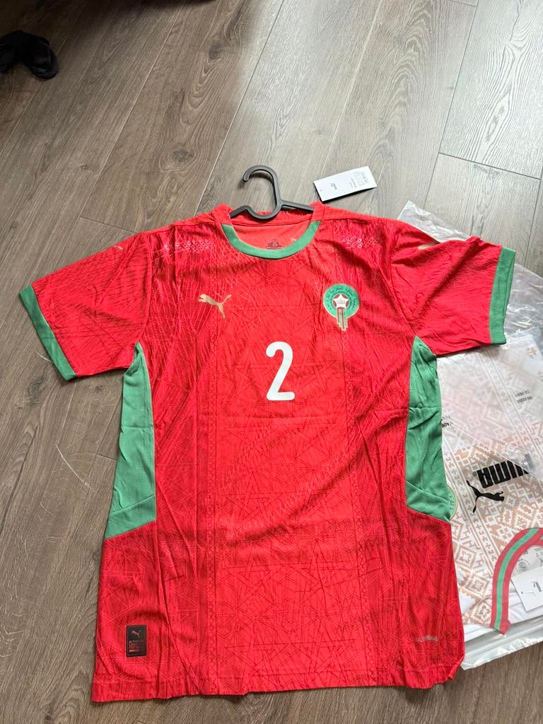 Marokko 2022-2026 thuisshirt met hakimi 2, Maat XL, Ophalen of Verzenden, Nieuw, Shirt