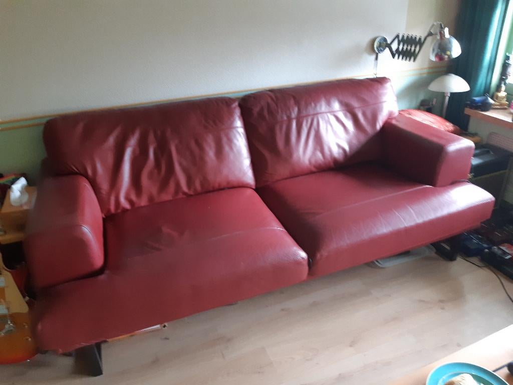 Leren Bank, Huis en Inrichting, Banken | Bankstellen, Ophalen