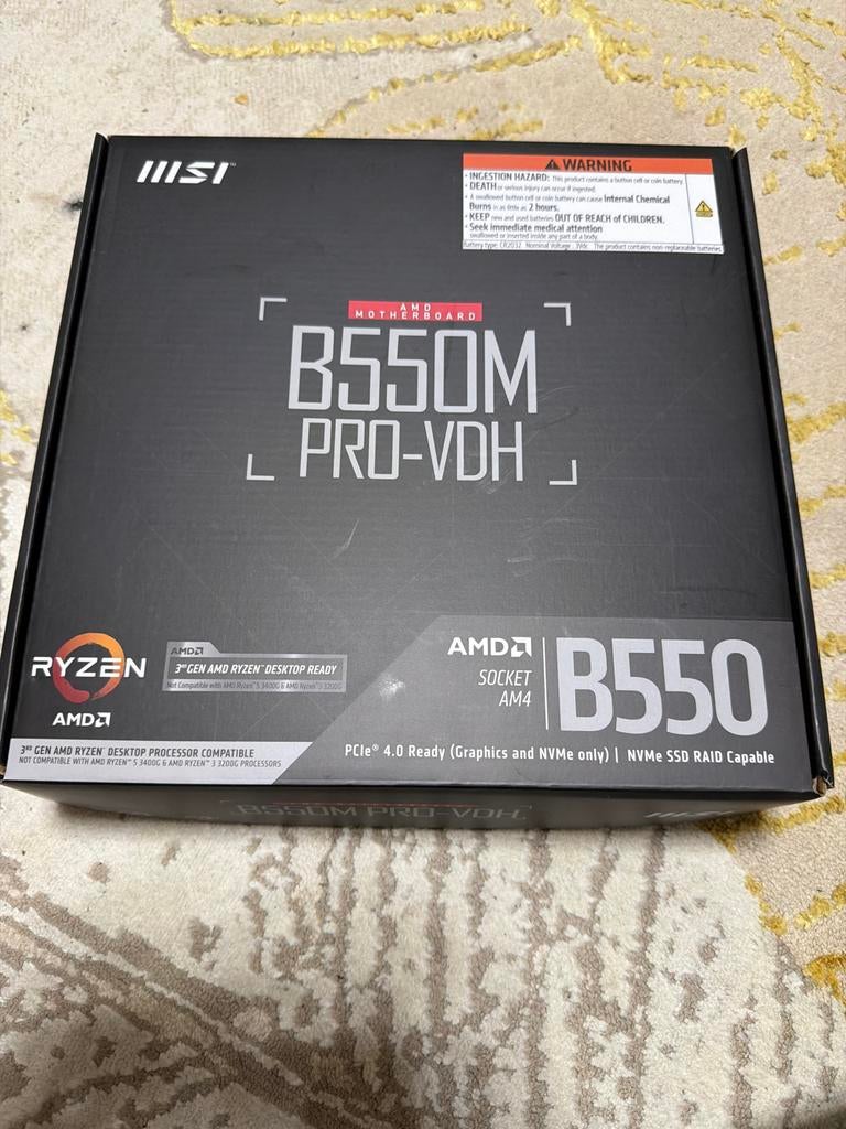 MSI B550M PRO-VDH moederbord - Nieuw en ongeopend, Computers en Software, Moederborden, Ophalen of Verzenden, Nieuw, AMD, DDR4