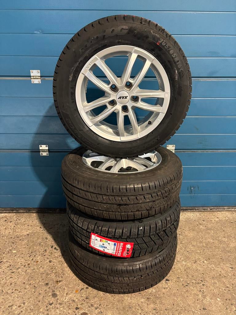 Mooie ATS VW Transporter T5 - 16 inch set met Zomerbanden, Ophalen, 16 inch, Banden en Velgen, 205 mm