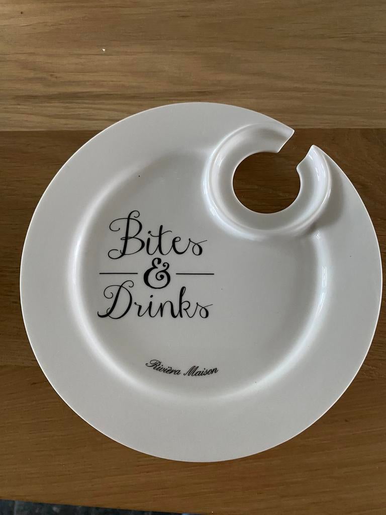 Set van 6 Rivièra Maison bites & drinks bordjes, Huis en Inrichting, Keuken | Servies, Nieuw, Ophalen of Verzenden, Bord(en), Overige stijlen