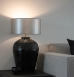 Zwarte kruik lamp met zilverkleurige kap, Ophalen, Zo goed als nieuw