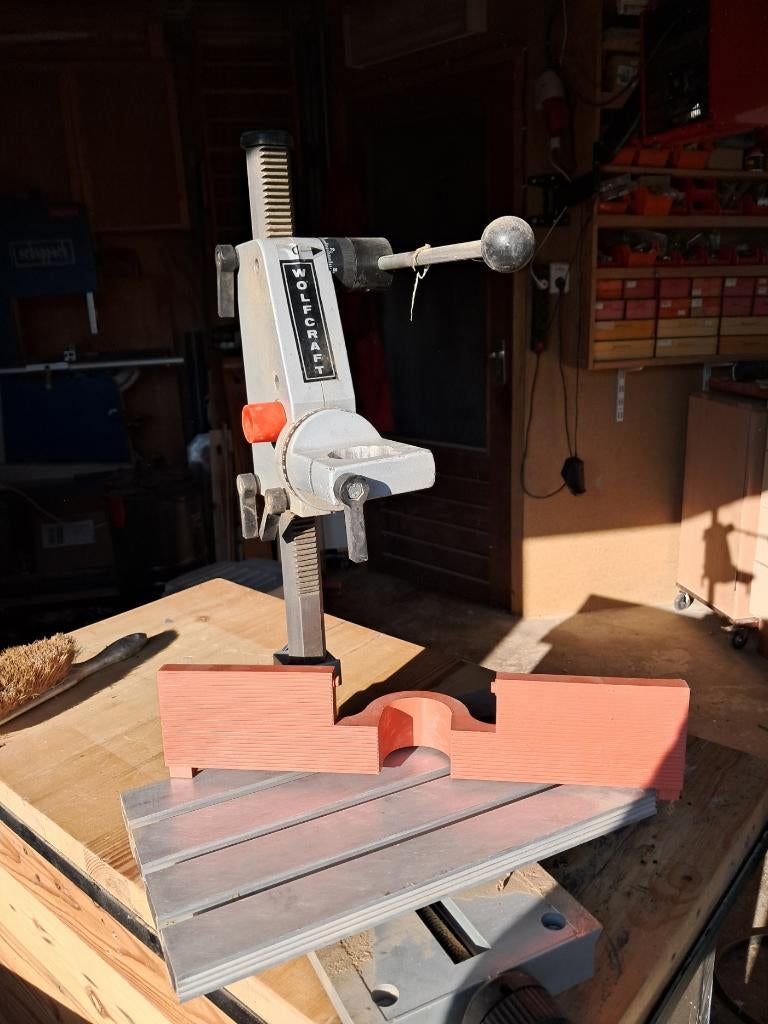 Wolfkraft boorstandaard met kruistafel, Doe-het-zelf en Verbouw, Gereedschap | Boormachines, Ophalen, Gebruikt, Minder dan 400 watt