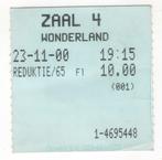 bioscoopkaartje Wonderland 2000 (TK 11), Ophalen of Verzenden