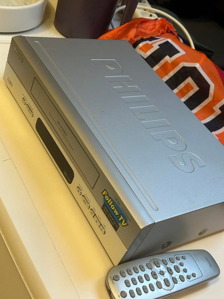Philips VHS-speler met afstandsbediening - Hi-Fi Stereo, Audio, Tv en Foto, Ophalen of Verzenden, Zo goed als nieuw, VHS-speler of -recorder
