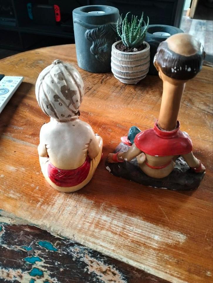 Beeldjes lang nek en fakir, Verzamelen, Efteling, Gebruikt, Beeldje of Poppetje, Ophalen of Verzenden