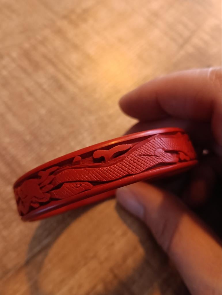 Antieke cinnabar armband, Ophalen of Verzenden, Overige materialen, Armband