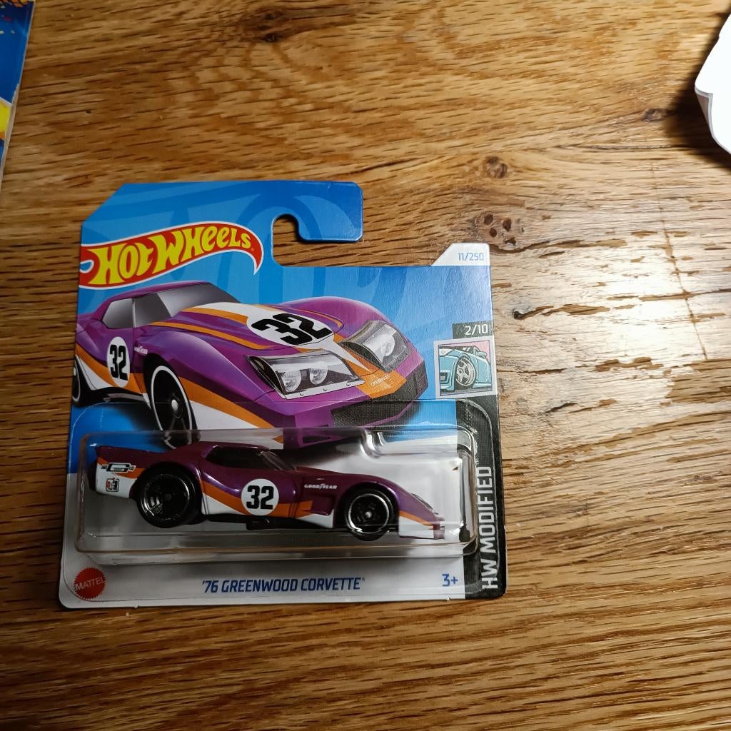 hot wheels 70 greenwood corvette hw modified, Ophalen of Verzenden, Nieuw, Auto