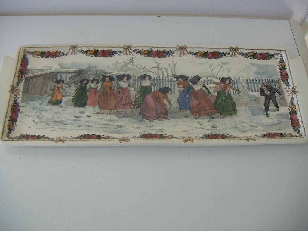 Sarrequemines Frankrijk plateel keramiek schaal jr. ca. 1920, Antiek en Kunst, Ophalen of Verzenden