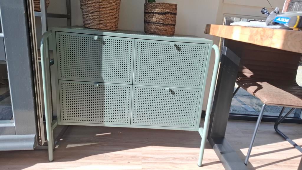 Metalen groene ikea kast, Ophalen of Verzenden, Gebruikt