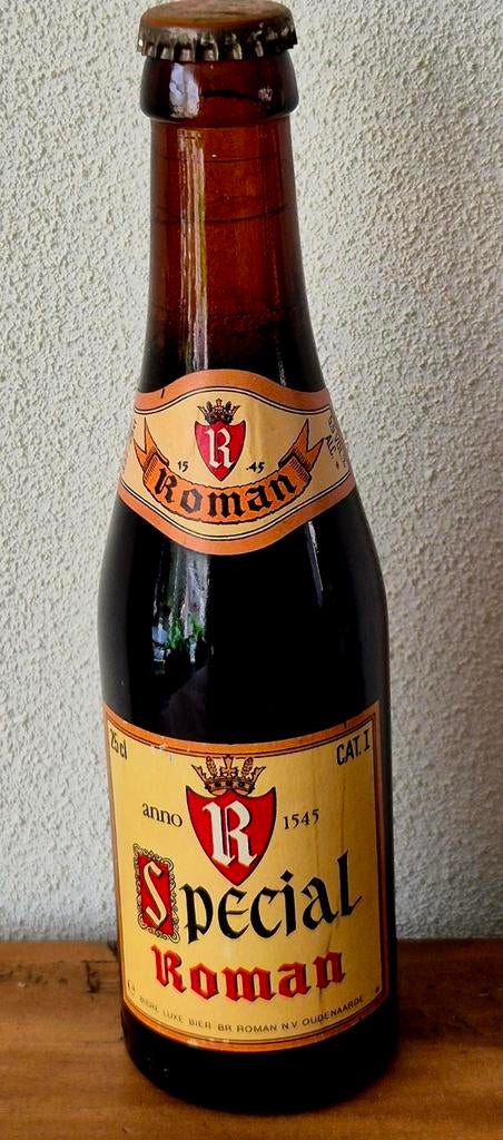 Zeer oude volle 25 cl fles ROMAN Special bier Oudenaarde, Ophalen of Verzenden, Zo goed als nieuw, Flesje(s), Overige merken