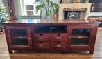 Mooie TV meubel, massief hout, Ophalen, Gebruikt, 150 tot 200 cm, Minder dan 100 cm