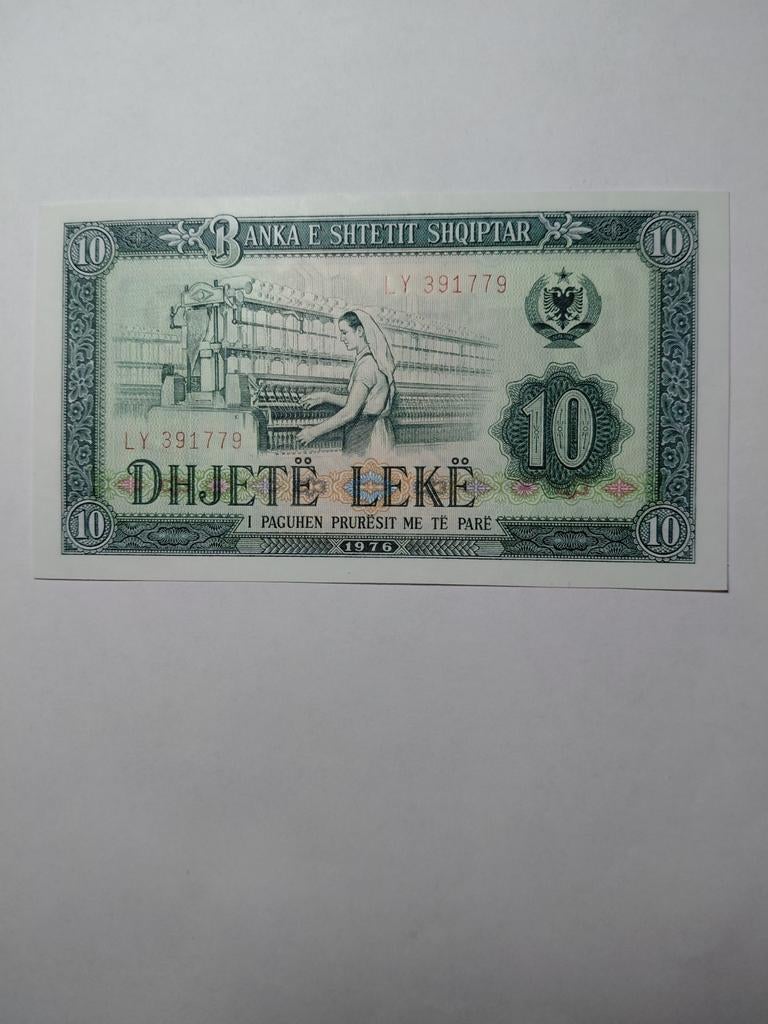 Albanië 10 leke 1976 unc, Ophalen of Verzenden, Overige landen