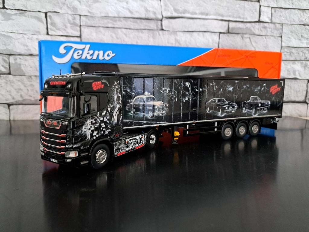 Tekno Scania Repinski "Sin City", Ophalen of Verzenden, Zo goed als nieuw, Bus of Vrachtwagen, Tekno