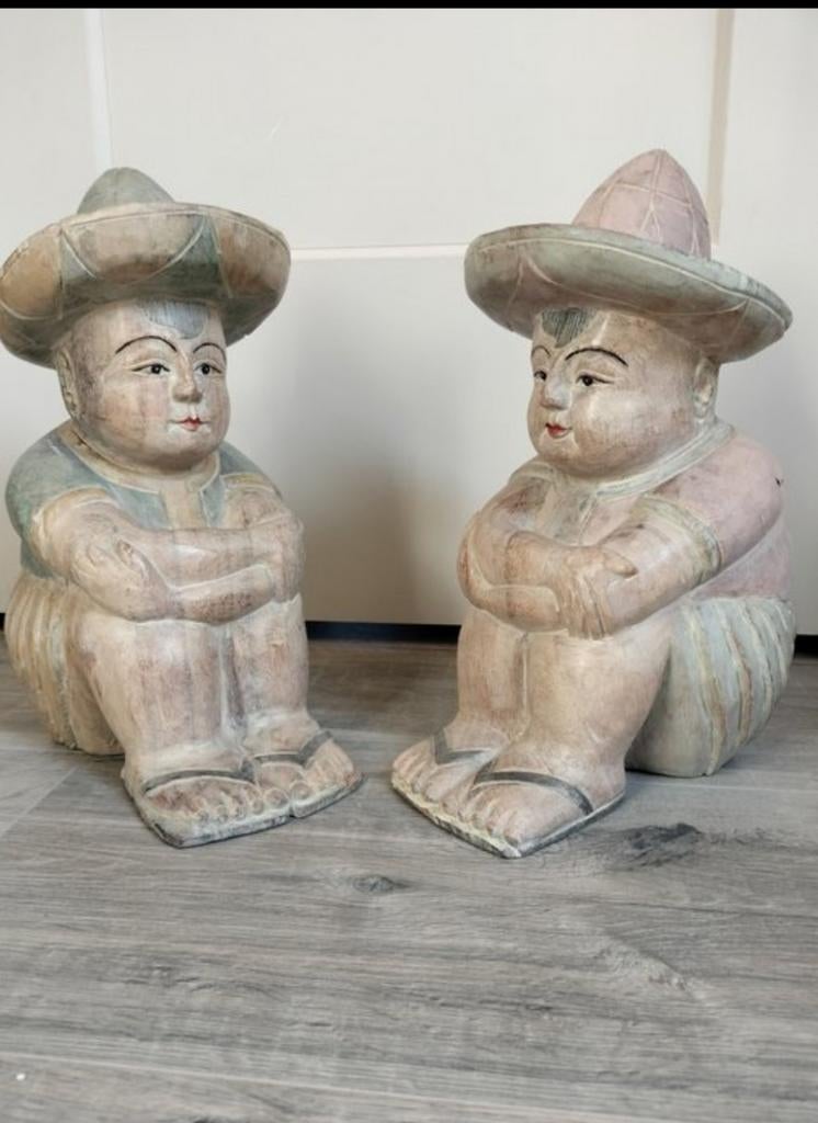 Houten beelden 38 cm hoog, Ophalen of Verzenden, Dier