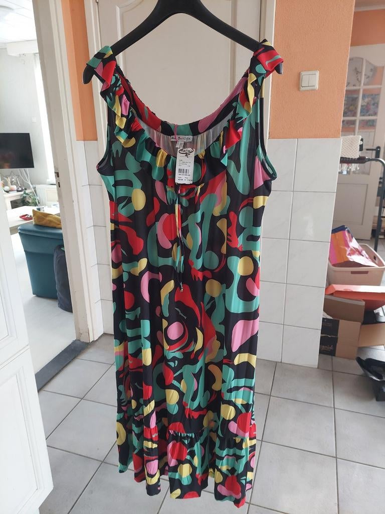 Yoek zomerjurk, Verzenden, Nieuw, Zwart, Jurk