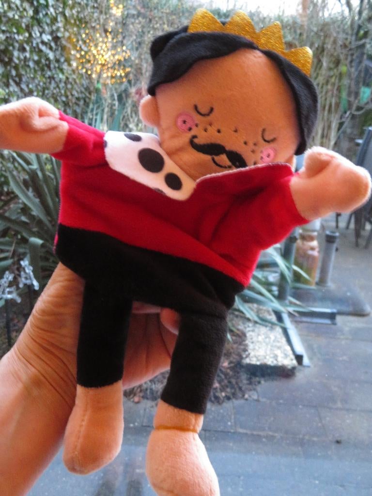 Handpop prinses en prins van Hema met gouden kroon, Hema, Overige typen, Ophalen of Verzenden, Zo goed als nieuw