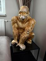 Gouden Gorilla Beeld 60cm - Decoratief en Uniek, Antiek en Kunst, Ophalen of Verzenden