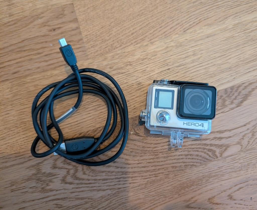 GoPro Hero 4 Black met behuizing en USB-kabel, Ophalen of Verzenden, Gebruikt, GoPro