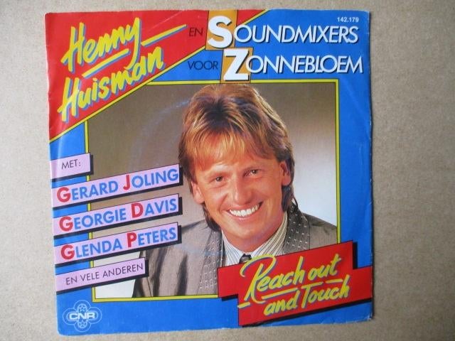 s0254 henny huisman - reach out and touch, Cd's en Dvd's, Vinyl Singles, Ophalen, Gebruikt, Overige genres, 7 inch