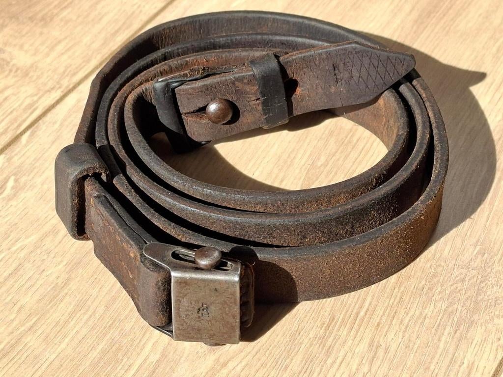 Duitse geweerriem Mauser 98k L&F WH + KM/Politiestempel?, Verzamelen, Verzenden, Overige soorten, Duitsland, Overige typen