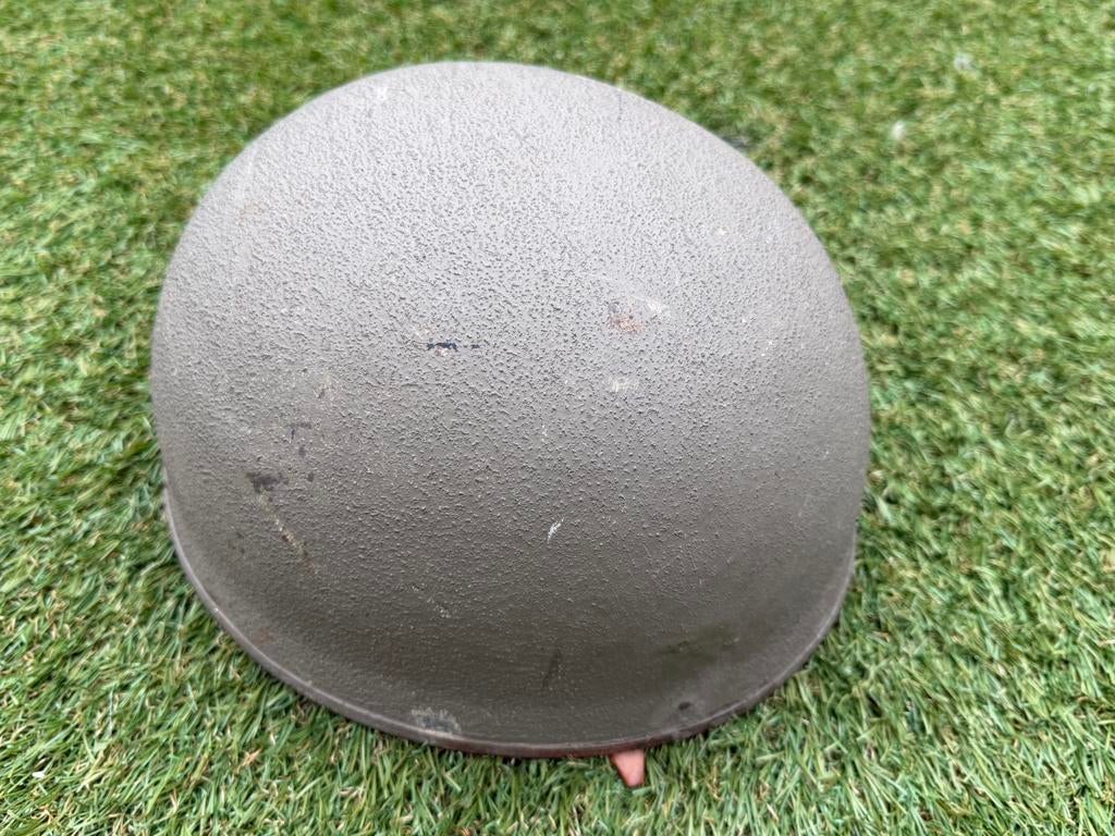 Engelse Wo2 motor helm 1944 gedateerd orignele kleur, Verzamelen, Militaria | Tweede Wereldoorlog, Ophalen of Verzenden, Landmacht