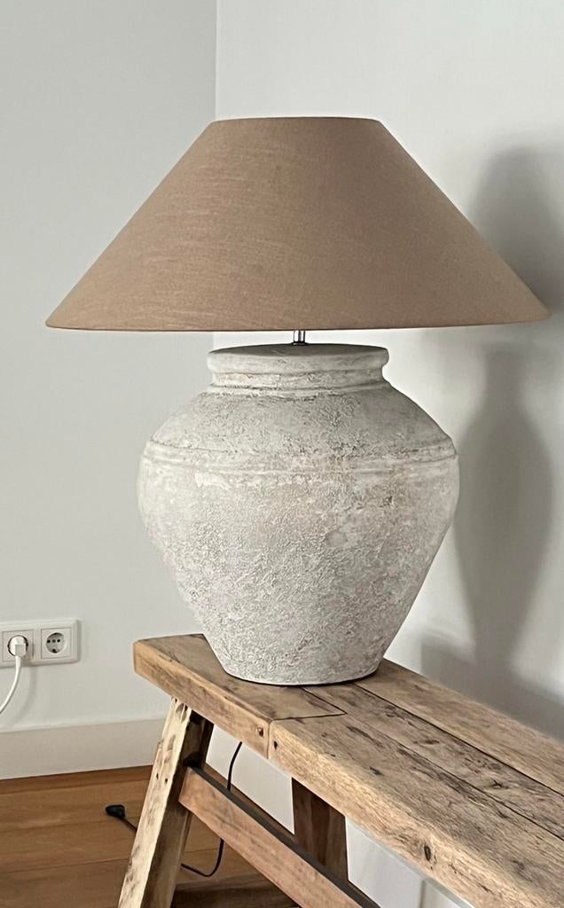Lampenkap beige 60cm, Huis en Inrichting, Lampen | Tafellampen, Ophalen of Verzenden, Zo goed als nieuw, Stof, 50 tot 75 cm