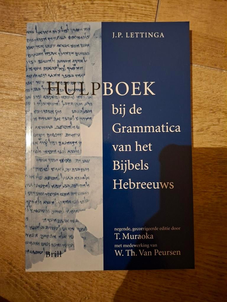 Grammatica van het Bijbels Hebreeuws en Hulpboek bij de Gram, Ophalen of Verzenden, Zo goed als nieuw, J.P. Lettinga