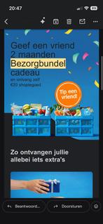 Gratis 2 maanden bezorgbundel ah van albert heijn., Tickets en Kaartjes, Eén persoon, Kortingsbon