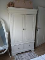 Witte kledingkast met lades en planken, Ophalen