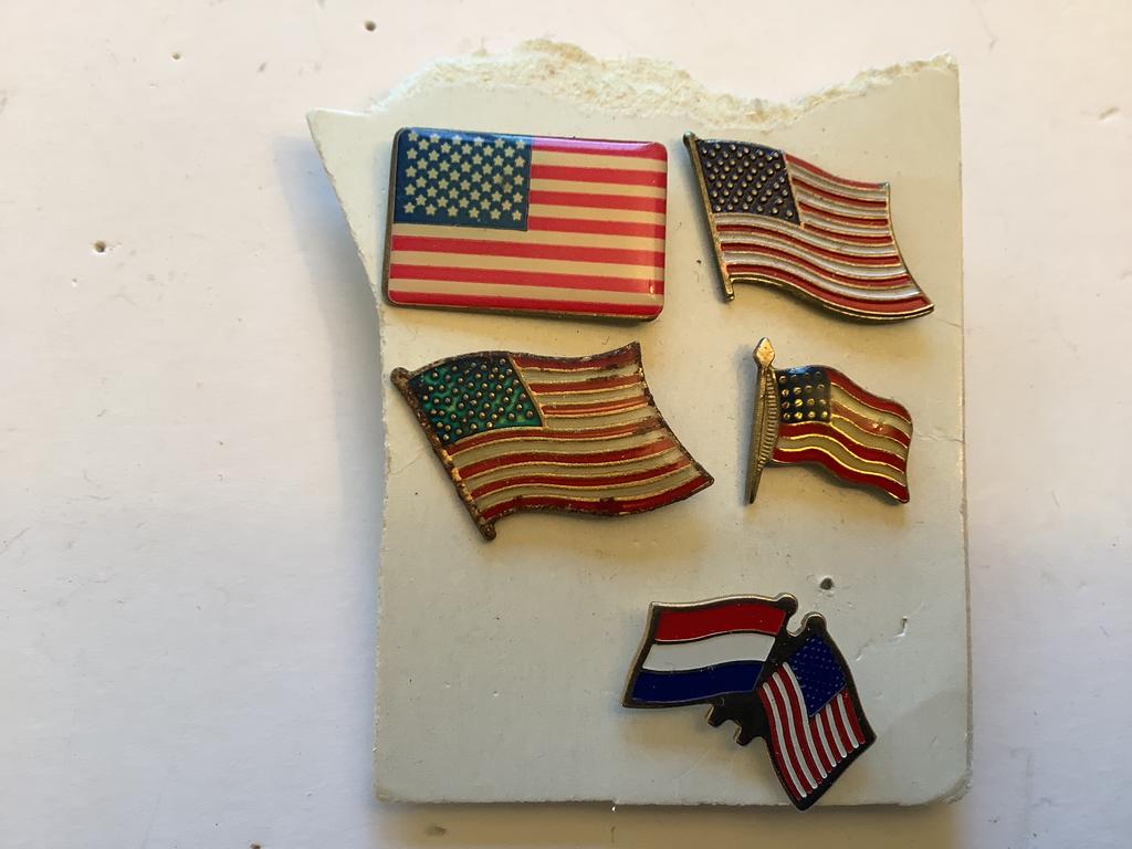 5 pins vlag USA, Ophalen of Verzenden, Zo goed als nieuw, Overige onderwerpen