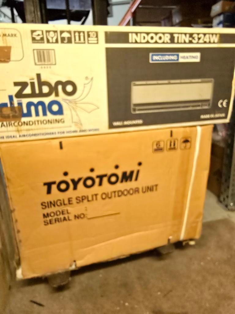 Zibro Clima Toyotomi Wandairco TIN-324W met verwarming, Witgoed en Apparatuur, Ophalen, Koelen en Ontvochtigen, Toyotomi, Nieuw