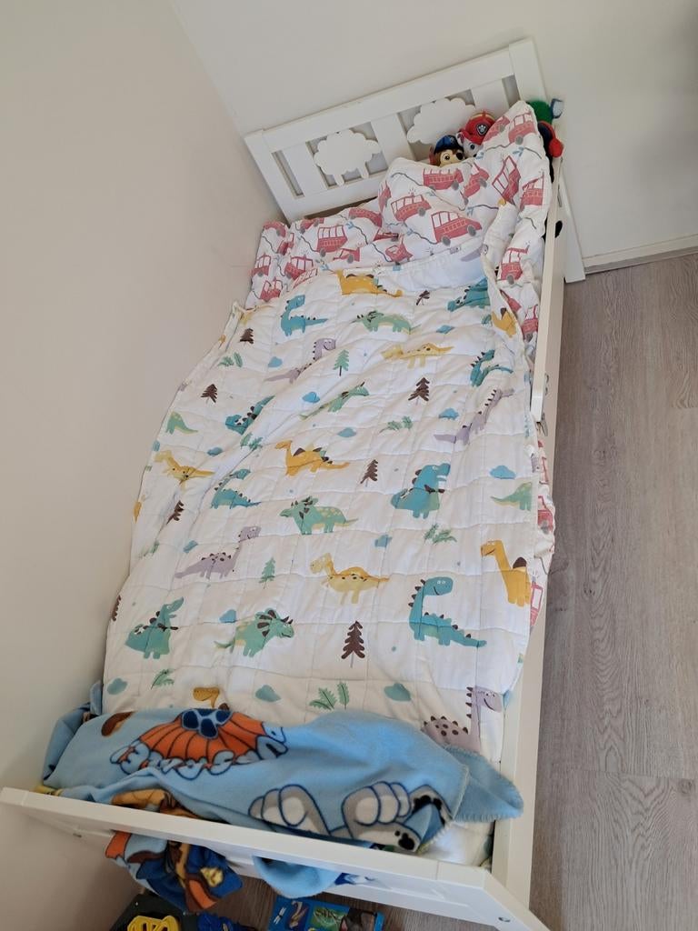 Ikea Kritter peuterbed inclusief alles, Gebruikt, 70 tot 85 cm, 140 tot 160 cm, Ophalen