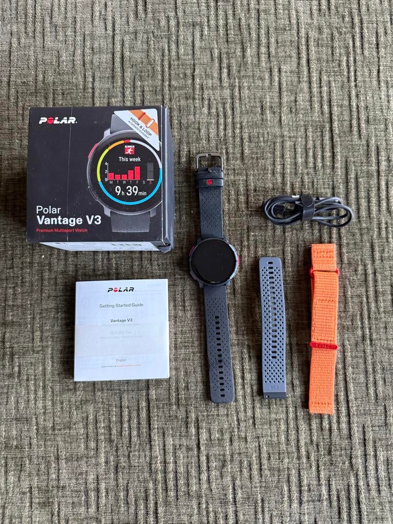 Polar Vantage V3 Premium Multisport Horloge MET FACTUUR, Ophalen, Afstand, Zwart, Zo goed als nieuw
