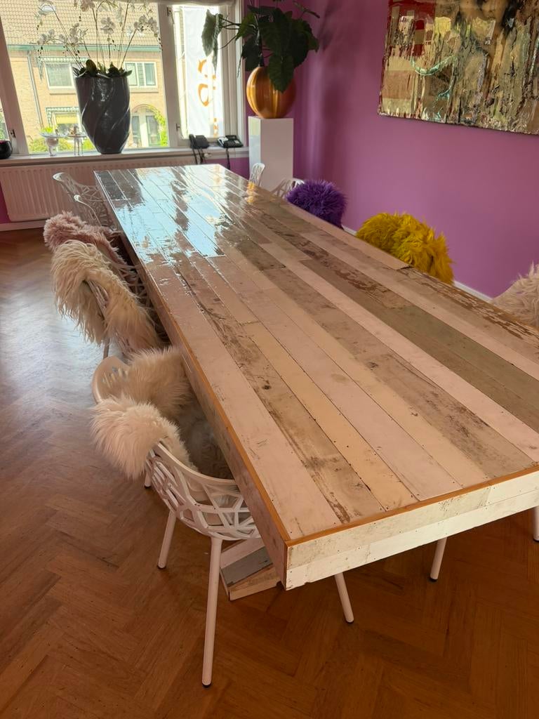 Tafel Piet Hein Eek, 200 cm of meer, Zo goed als nieuw, Rechthoekig, 50 tot 100 cm