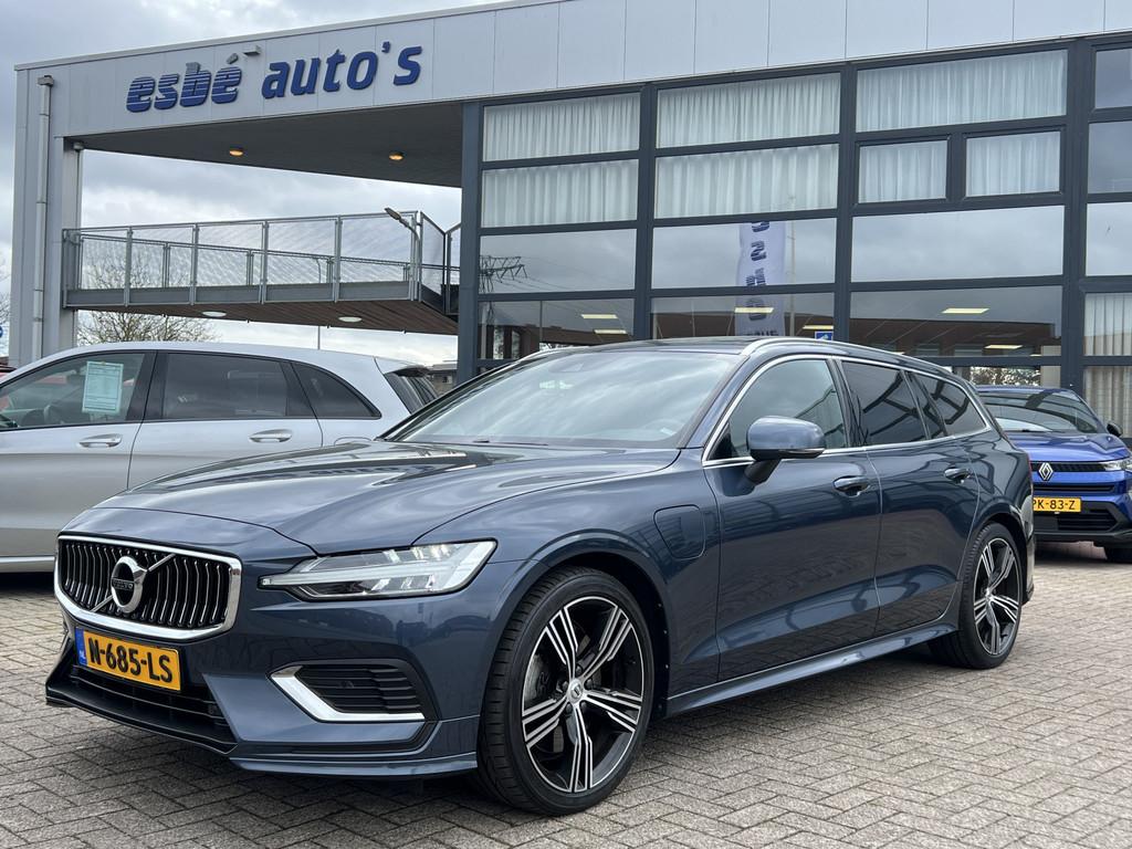 Volvo V60 2.0 T6 Recharge AWD Inscription Trekhaak Panoramad, Automaat, Gebruikt, Blauw, 340 pk
