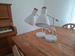 2x Staande lampjes wit met hout, Ophalen, Modern, Scandinavisch, Minimalistisch, Zo goed als nieuw, Minder dan 50 cm