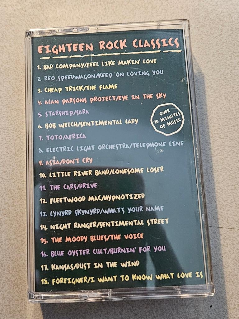 18 rock classics - Cassette, Cd's en Dvd's, Cassettebandjes, Gebruikt, Origineel, Verzamelalbums, 1 bandje, Verzenden