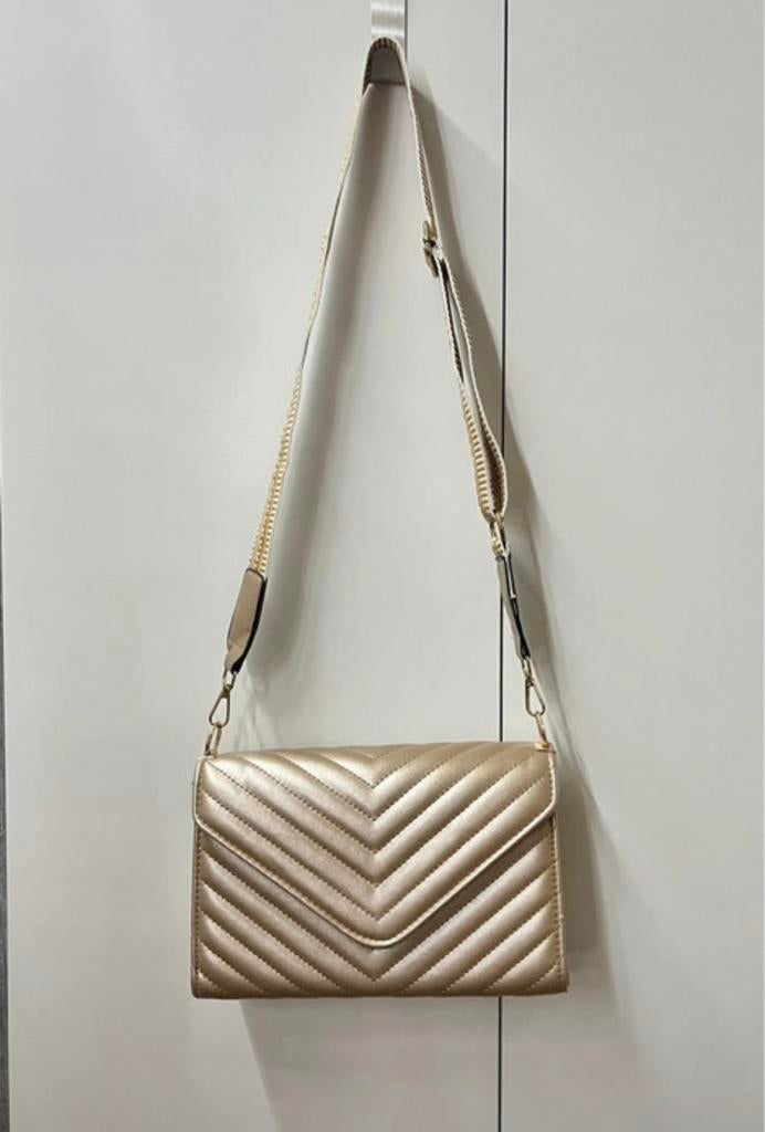 Gouden schoudertas, Ophalen of Verzenden, Zo goed als nieuw, Overige kleuren, Schoudertasje