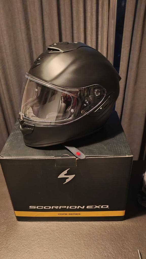 Scorpion Exo 1400 Evo II Air integraalhelm in mat zwart, maa, Motoren, Kleding | Motorhelmen, Dames, Heren, Integraalhelm, M, Overige merken