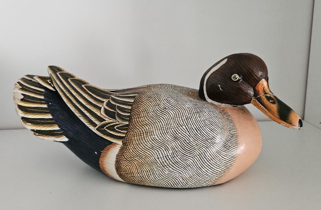 LEUKE OUDE VINTAGE HOUTEN EEND, Ophalen of Verzenden