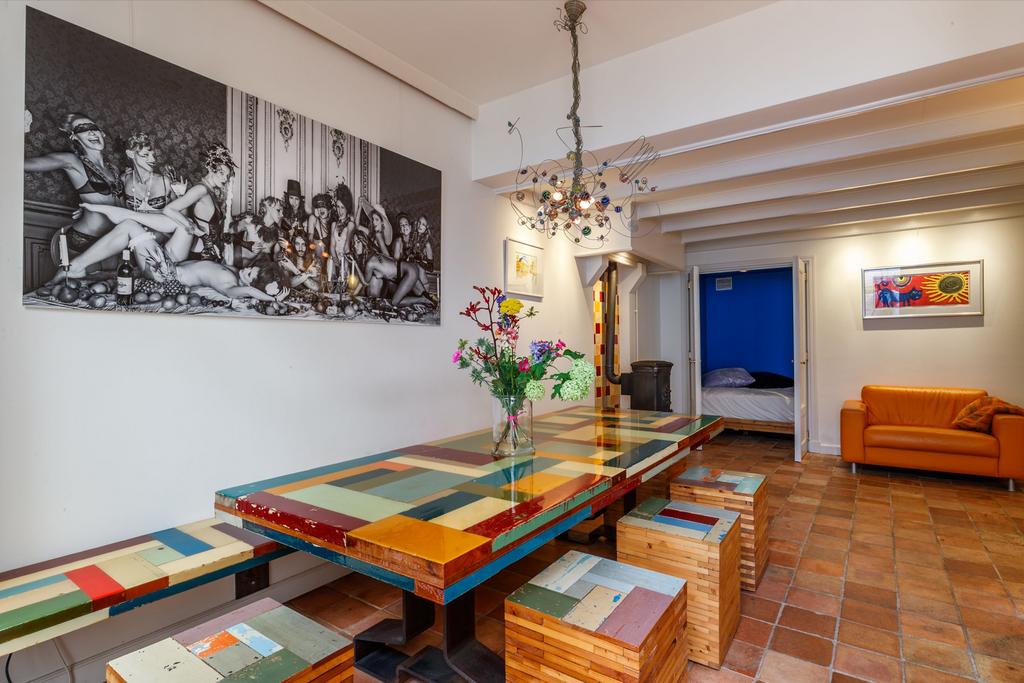 Sloophouten eettafel, bank en stoelen - Piet Hein Eek Stijl, Huis en Inrichting, Ophalen, Gebruikt, 100 tot 150 cm, 200 cm of meer