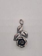 Zilveren roos hanger 835, Gebruikt, Verzenden, Bloem of Plant, Zilver