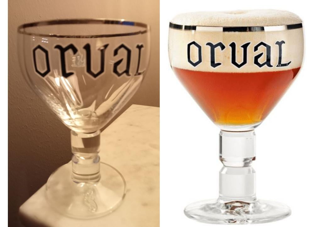 2 Orval Bier Bokalen – 33cl, Verzamelen, Biermerken, Ophalen of Verzenden, Zo goed als nieuw, Glas of Glazen, Overige merken
