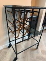 Stijlvol wijnrek met marmeren blad Zuiver, Gebruikt, 50 tot 75 cm, 15 tot 25 flessen, Ophalen of Verzenden