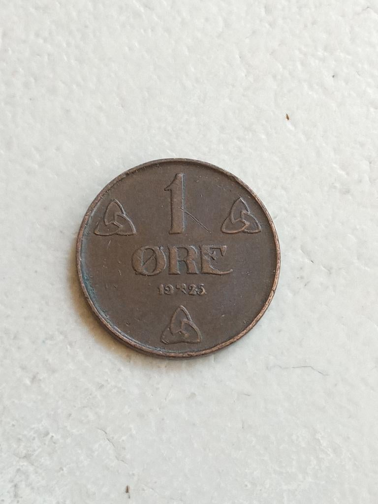 Noorwegen 1 ore 1925., Ophalen of Verzenden, Overige landen, Losse munt