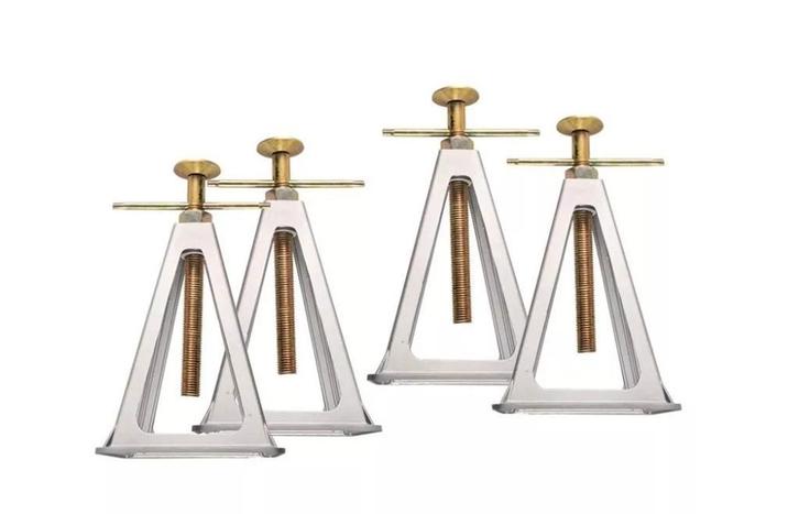 Aluminium assteunen set verstelbaar 4 stuks, Auto diversen, Autogereedschap, Nieuw, Ophalen of Verzenden