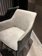 6 eetkamerstoelen, Huis en Inrichting, Stoelen, Ophalen, Overige materialen, Gebruikt, Grijs