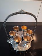 Art Deco eierdopjes set met houder, Ophalen of Verzenden